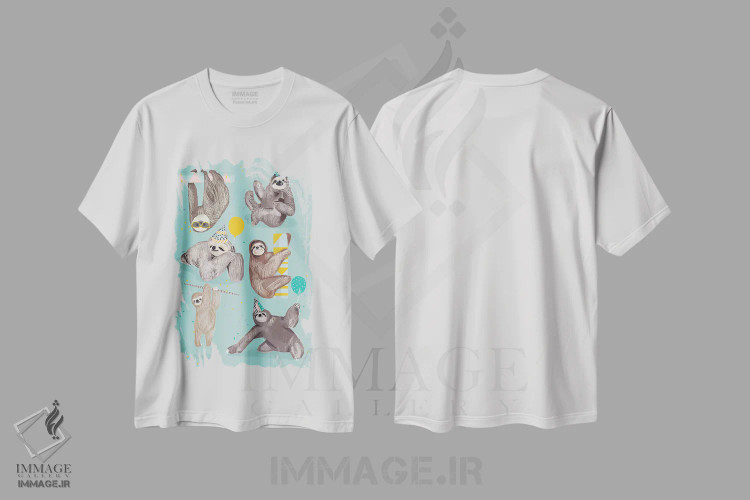 تیشرت سفید طرح دار مهمانی با تنبل ها، دکور معاصر اثر هانا ملین | immage.ir
