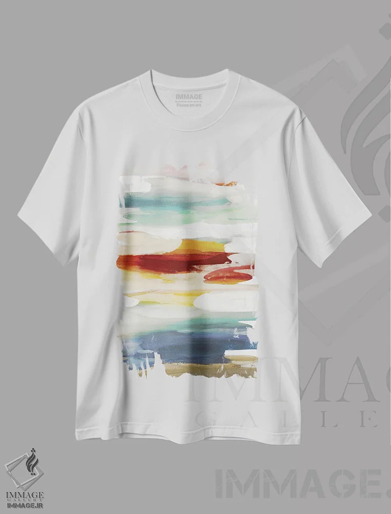 تیشرت سفید طرح دار ژست II اثر جکی هانسون | immage.ir