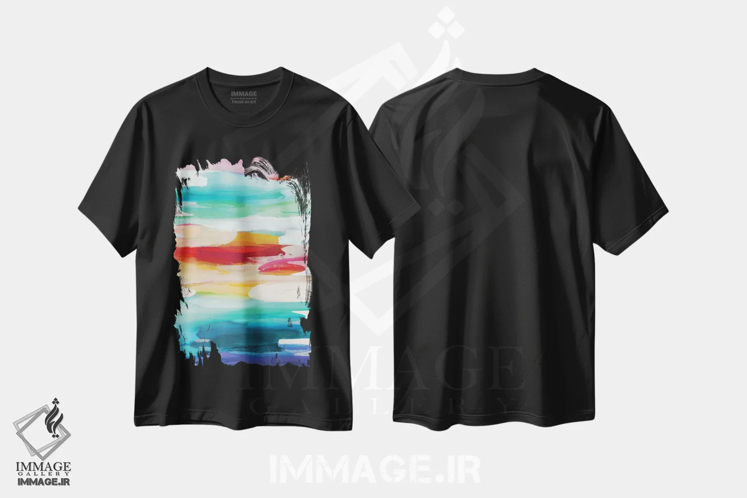 تیشرت مشکی طرح دار ژست I اثر جکی هانسون | immage.ir
