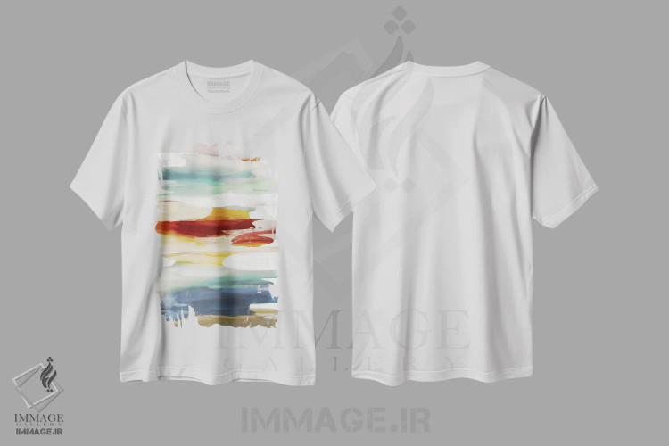تیشرت سفید طرح دار ژست II اثر جکی هانسون | immage.ir
