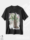 تیشرت مشکی طرح دار چکمه های کاکتوسی، تزئینی اثر هولی هکس آرت | فروشگاه ایماژ