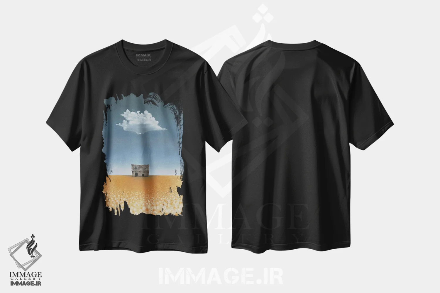 تیشرت مشکی طرح دار انبار در خیابان مک گرگور، مدیوم اثر هولی هکس آرت | فروشگاه ایماژ