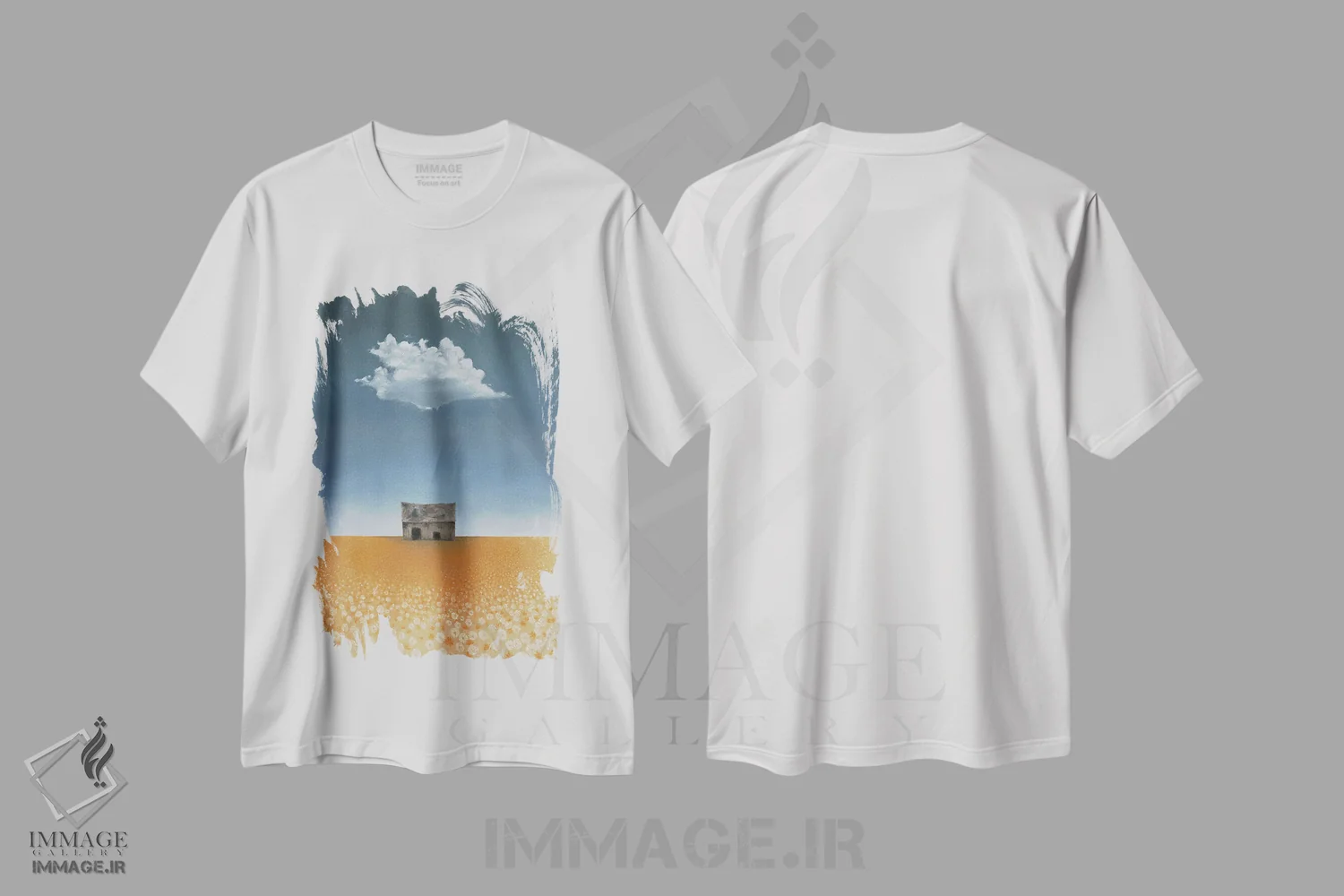 تیشرت سفید طرح دار انبار در خیابان مک گرگور، مدیوم اثر هولی هکس آرت | immage.ir