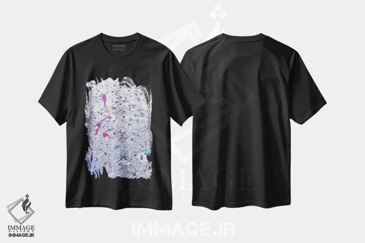 تیشرت مشکی طرح دار انتزاعی ۱ اثر دن هابدی | immage.ir