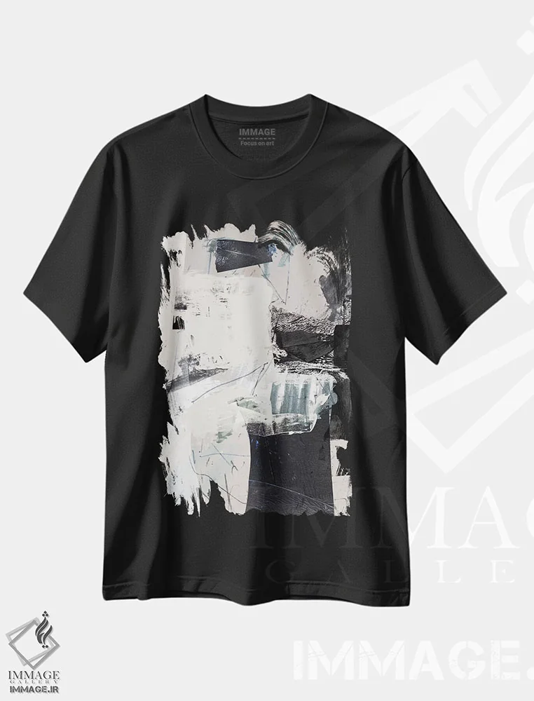 تیشرت مشکی طرح دار روز روشن سیاه اثر دن هابدی | فروشگاه ایماژ