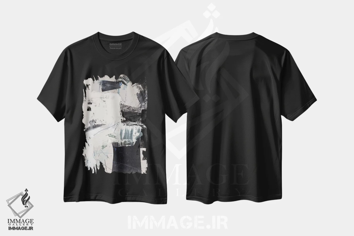 تیشرت مشکی طرح دار روز روشن سیاه اثر دن هابدی | فروشگاه ایماژ