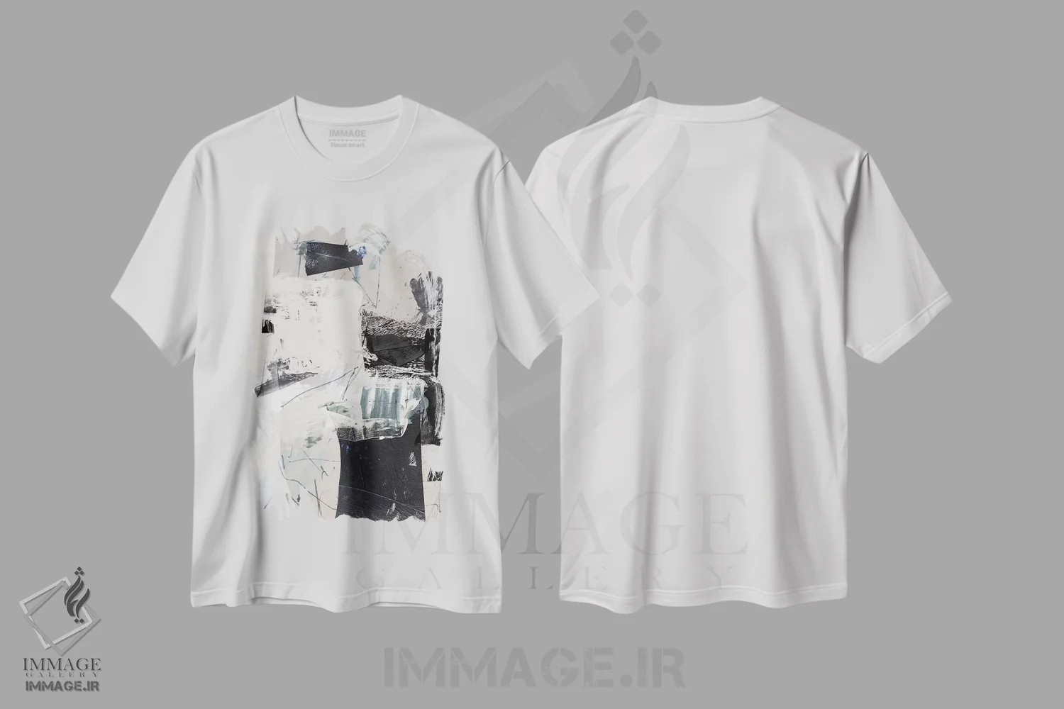 تیشرت سفید طرح دار روز روشن سیاه اثر دن هابدی | immage.ir