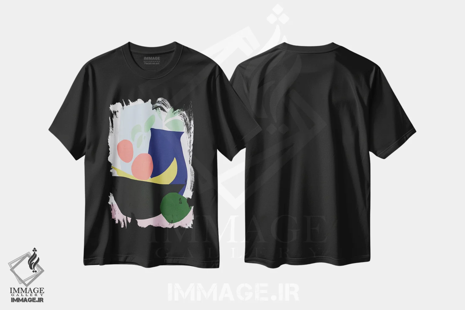 تیشرت مشکی طرح دار میوه، دکور معاصر اثر دن هابدی | immage.ir