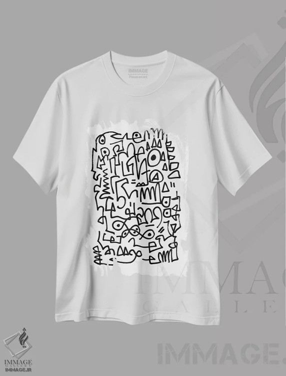تیشرت سفید طرح دار اسکویگ اثر دن هابدی | فروشگاه ایماژ