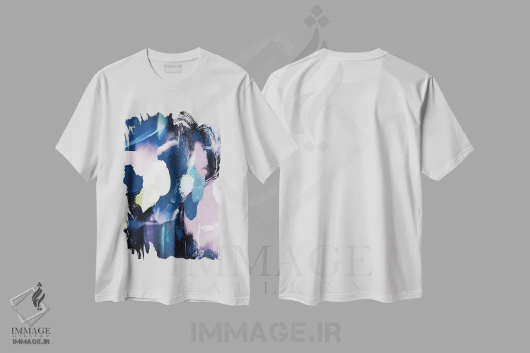 تیشرت سفید طرح دار انتزاعی نرم اثر دن هابدی | immage.ir