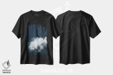 تیشرت مشکی طرح دار ابری، آبستره اثر دن هابدی | فروشگاه ایماژ