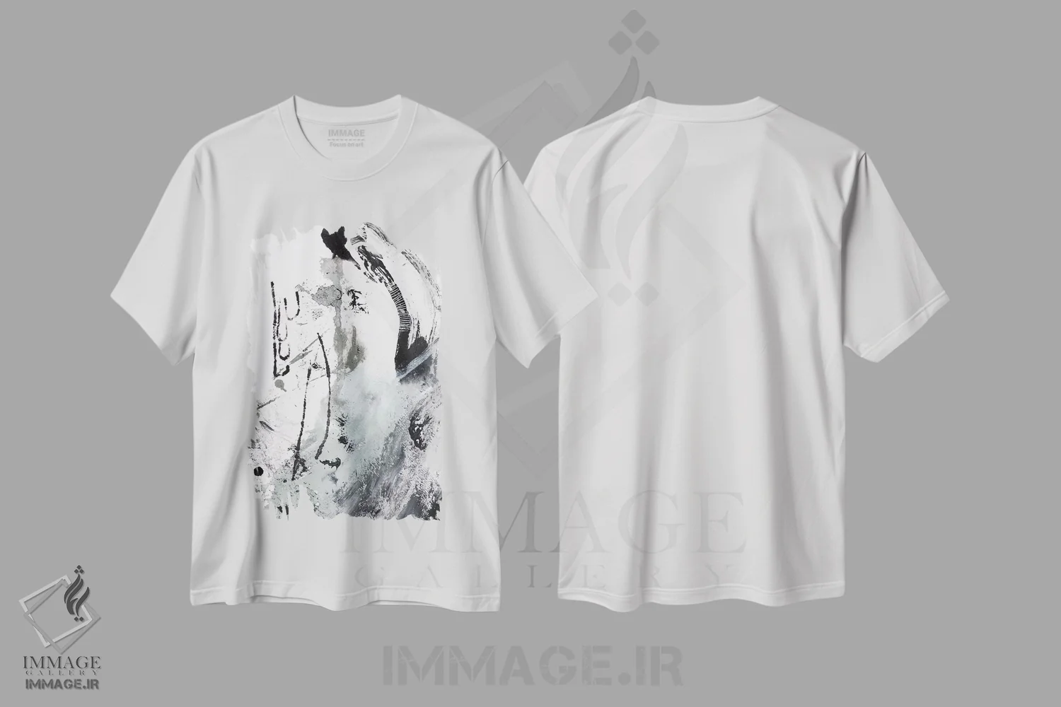تیشرت سفید طرح دار برانگیختن اثر دن هابدی | فروشگاه ایماژ