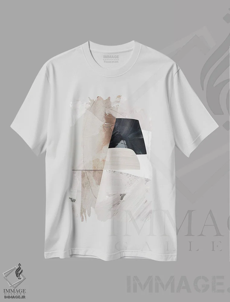 تیشرت سفید طرح دار صاف اثر دن هابدی | immage.ir