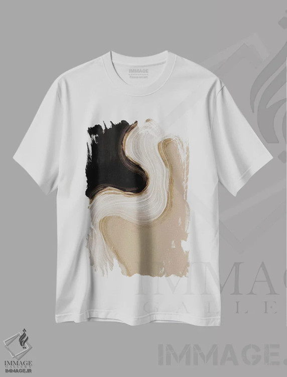 تیشرت سفید طرح دار سرو اثر دن هابدی | فروشگاه ایماژ
