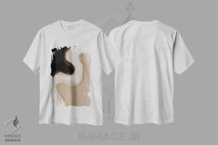 تیشرت سفید طرح دار سرو اثر دن هابدی | فروشگاه ایماژ