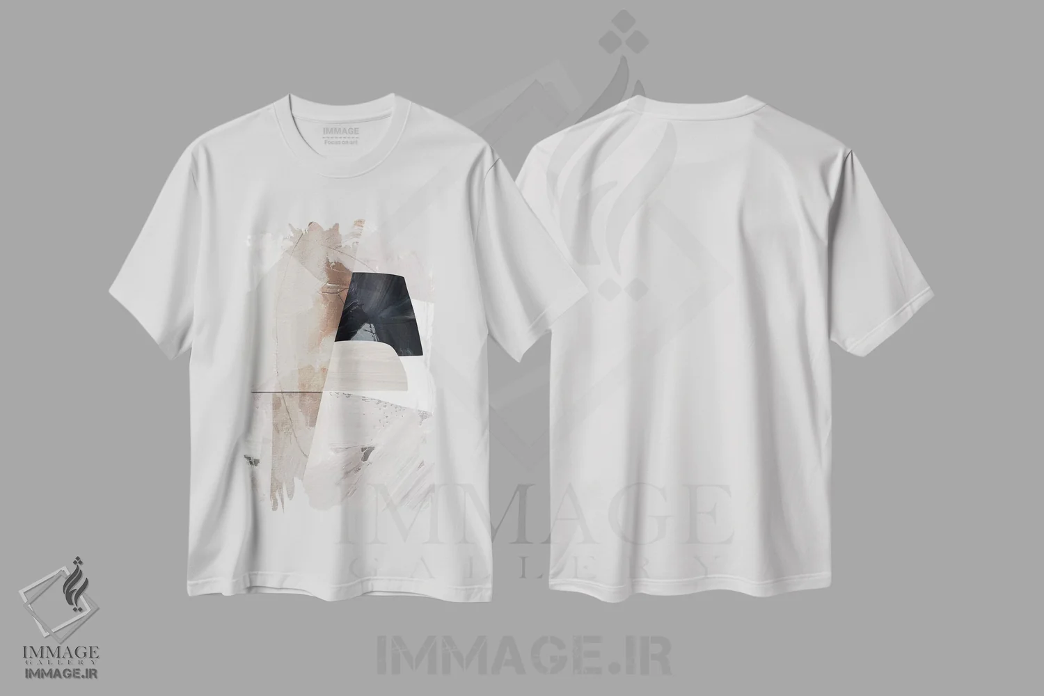 تیشرت سفید طرح دار صاف اثر دن هابدی | immage.ir