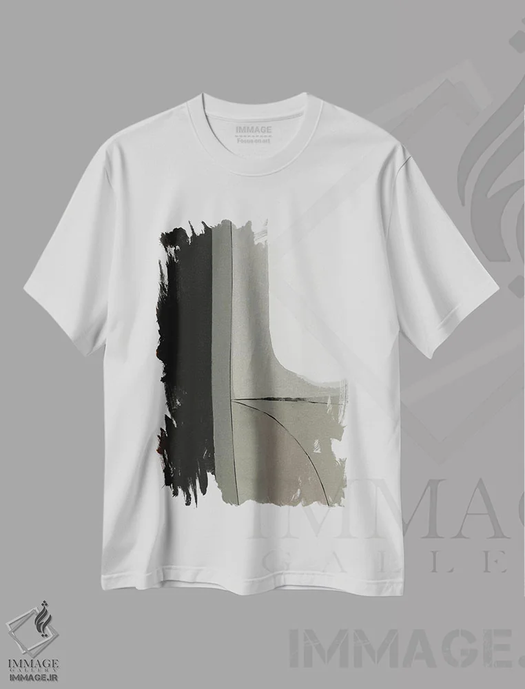 تیشرت سفید طرح دار آثار اثر دن هابدی | immage.ir