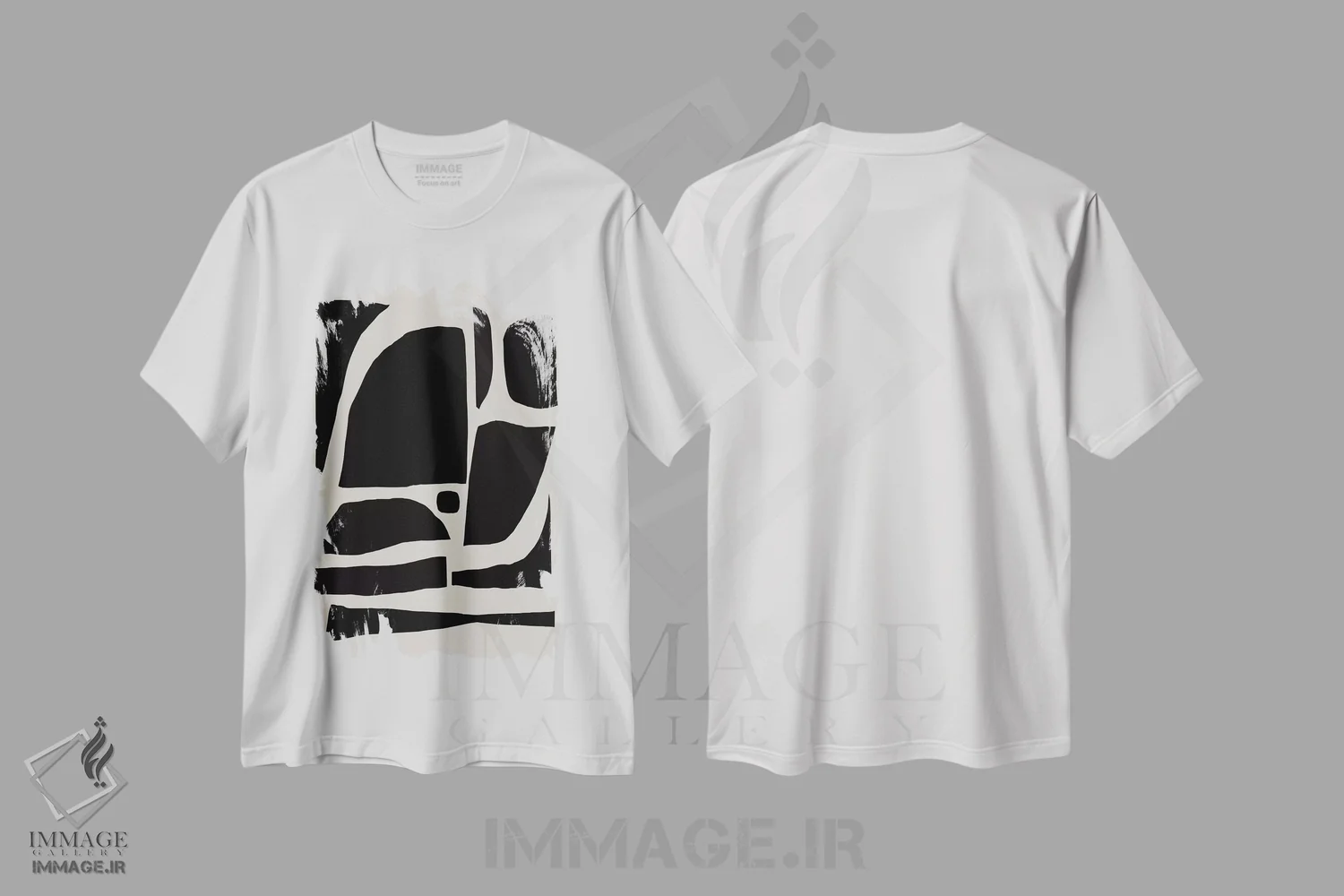 تیشرت سفید طرح دار انفجار اثر دن هابدی | فروشگاه ایماژ