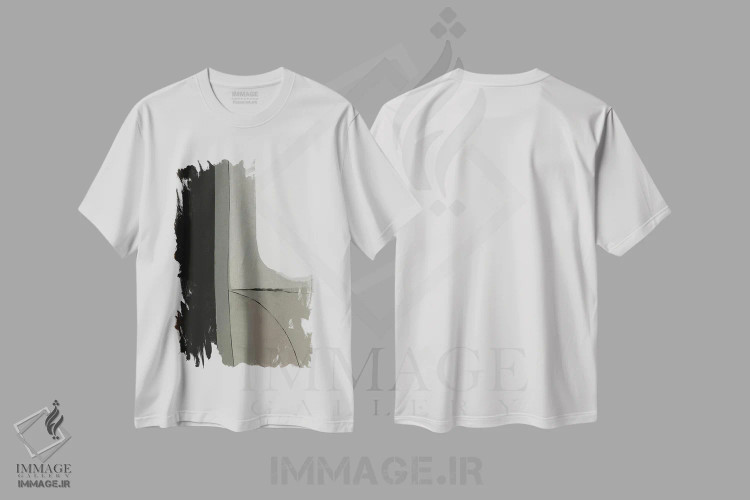 تیشرت سفید طرح دار آثار اثر دن هابدی | immage.ir