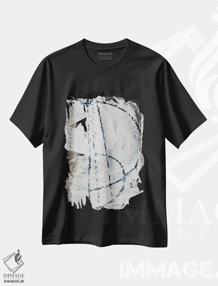 تیشرت مشکی طرح دار آتر ۱ اثر دن هابدی | immage.ir