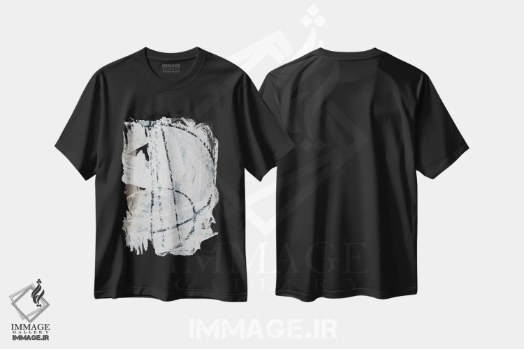 تیشرت مشکی طرح دار آتر ۱ اثر دن هابدی | immage.ir