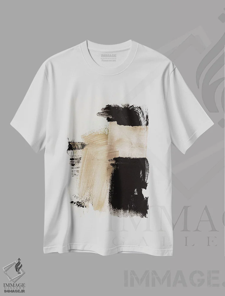 تیشرت سفید طرح دار مسیر اثر دن هابدی | فروشگاه ایماژ