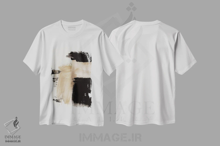 تیشرت سفید طرح دار مسیر اثر دن هابدی | فروشگاه ایماژ