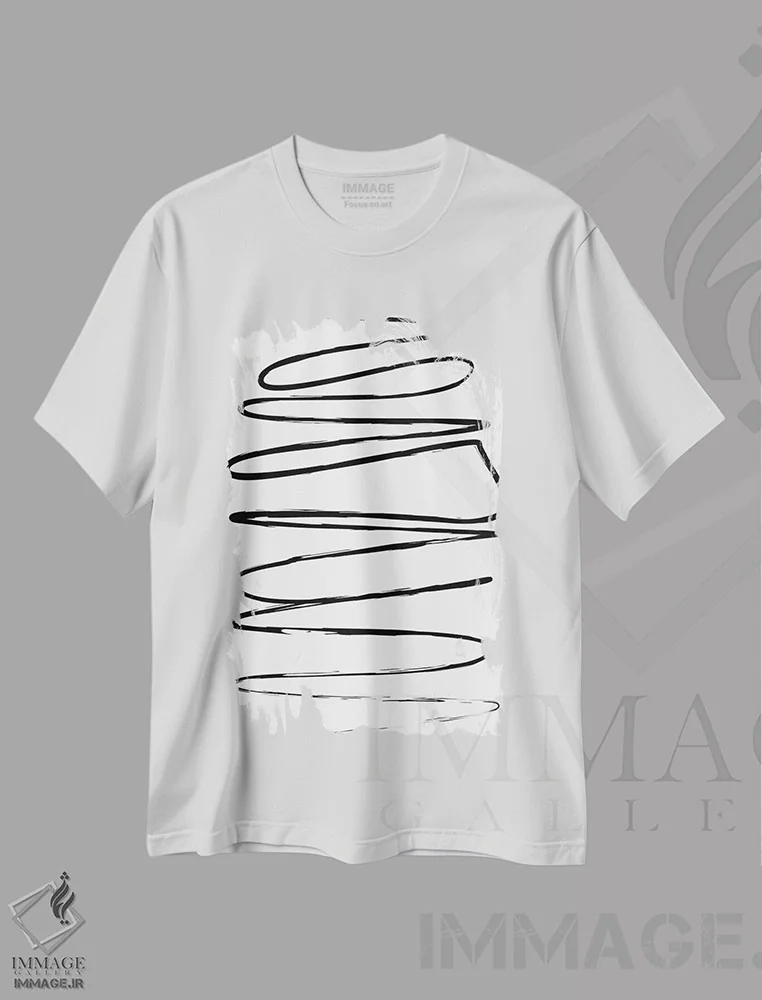 تیشرت سفید طرح دار بهشت اثر هانی مون هتل | فروشگاه ایماژ