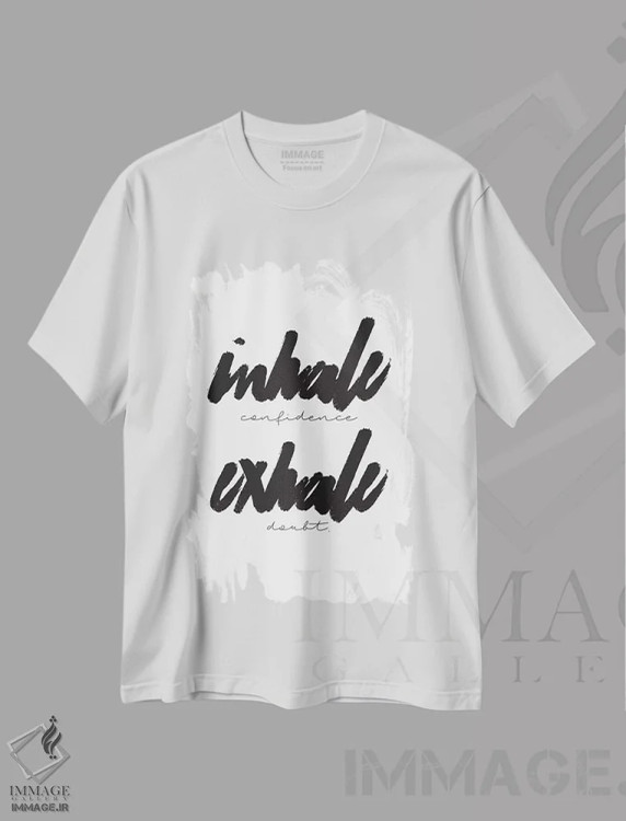 تیشرت سفید طرح دار دم / بازدم، هنر دیجیتال اثر هانی مون هتل | immage.ir