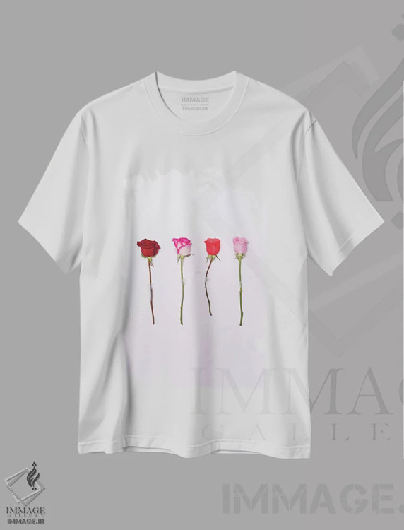 تیشرت سفید طرح دار عشق دیرینه، تزئینی اثر هانی مون هتل | immage.ir