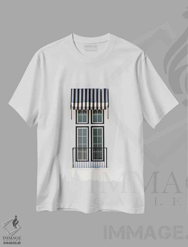 تیشرت سفید طرح دار دوشنبه های مه آلود، مدیوم اثر هانی مون هتل | فروشگاه ایماژ