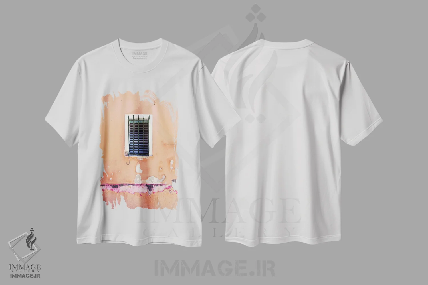 تیشرت سفید طرح دار آب پرتقال، مدیوم اثر هانی مون هتل | immage.ir
