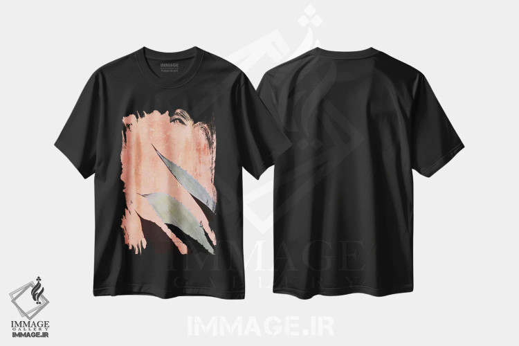 تیشرت مشکی طرح دار کاکتوس هلو، تزئینی اثر هانی مون هتل | immage.ir