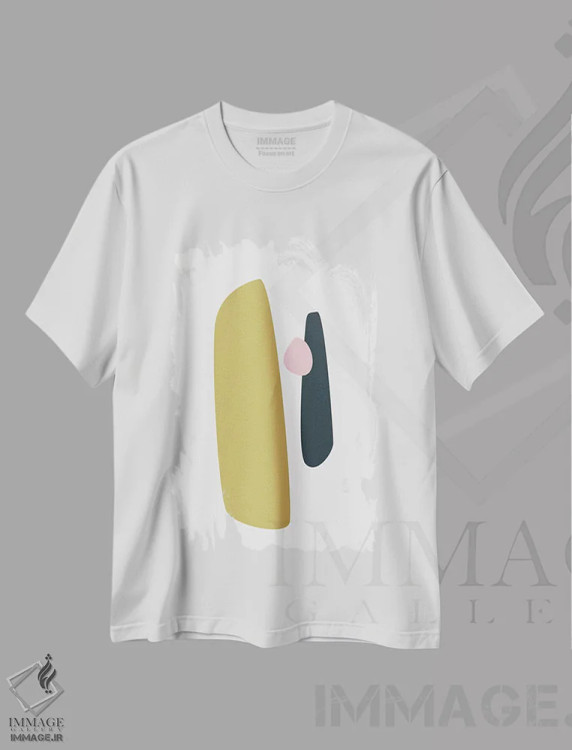 تیشرت سفید طرح دار استکهلم ۲ اثر هانی مون هتل | immage.ir