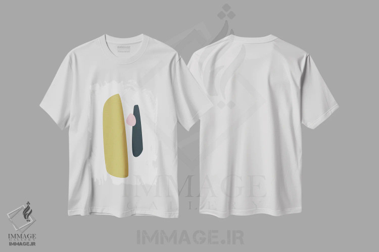 تیشرت سفید طرح دار استکهلم ۲ اثر هانی مون هتل | immage.ir