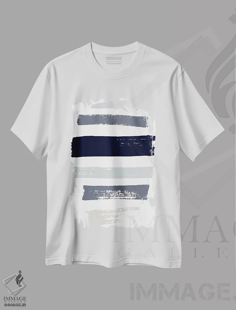 تیشرت سفید طرح دار آرام اثر هانی مون هتل | immage.ir