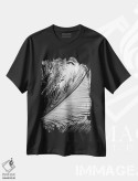 تیشرت مشکی طرح دار استوایی، عکاسی سیاه و سفید اثر هانی مون هتل | فروشگاه ایماژ