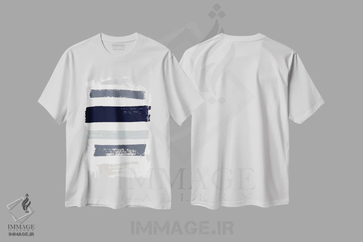 تیشرت سفید طرح دار آرام اثر هانی مون هتل | immage.ir
