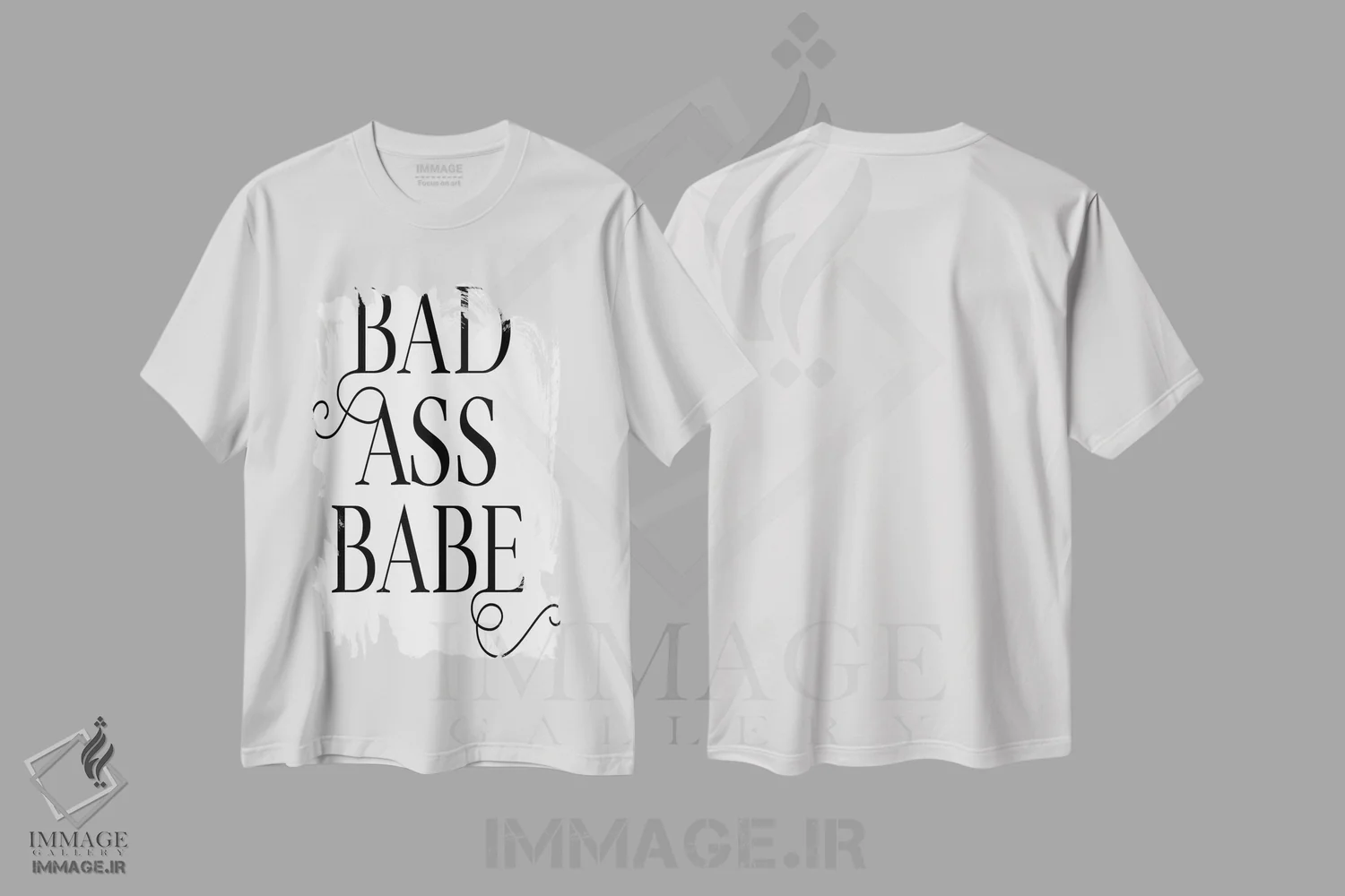 تیشرت سفید طرح دار Black & White,دختر کله خراب، تایپوگرافی اثر هانی مون هتل | فروشگاه ایماژ