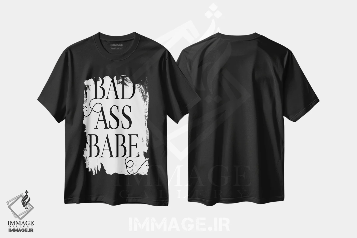 تیشرت مشکی طرح دار Black & White,دختر کله خراب، تایپوگرافی اثر هانی مون هتل | immage.ir