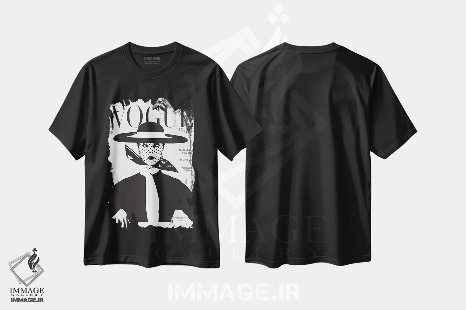 تیشرت مشکی طرح دار آثار هانی مون هتل - فروشگاه ایماژ