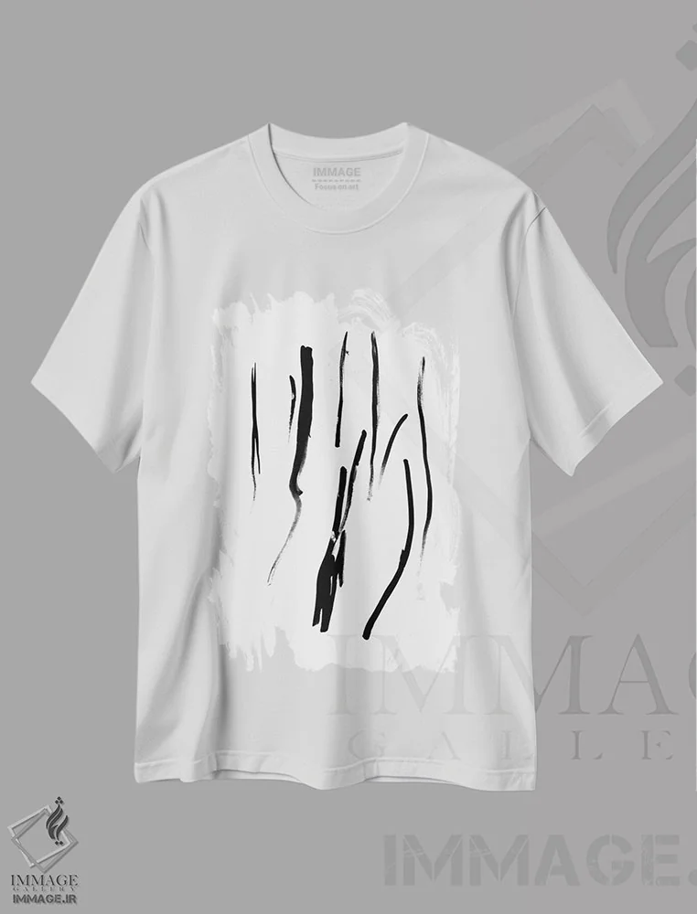 تیشرت سفید طرح دار شیدا اثر هانی مون هتل | فروشگاه ایماژ