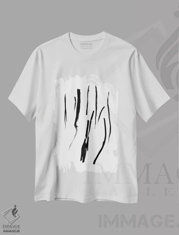 تیشرت سفید طرح دار شیدا اثر هانی مون هتل | فروشگاه ایماژ