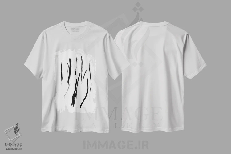 تیشرت سفید طرح دار شیدا اثر هانی مون هتل | فروشگاه ایماژ