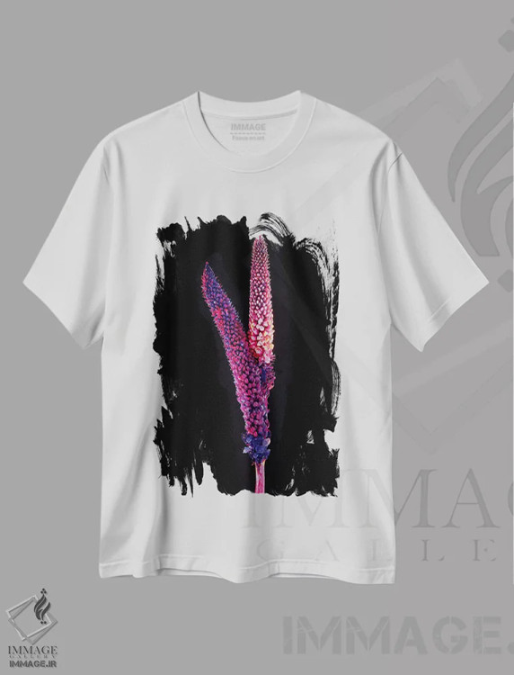 تیشرت سفید طرح دار نئون ۱، مدیوم اثر هانی مون هتل | فروشگاه ایماژ