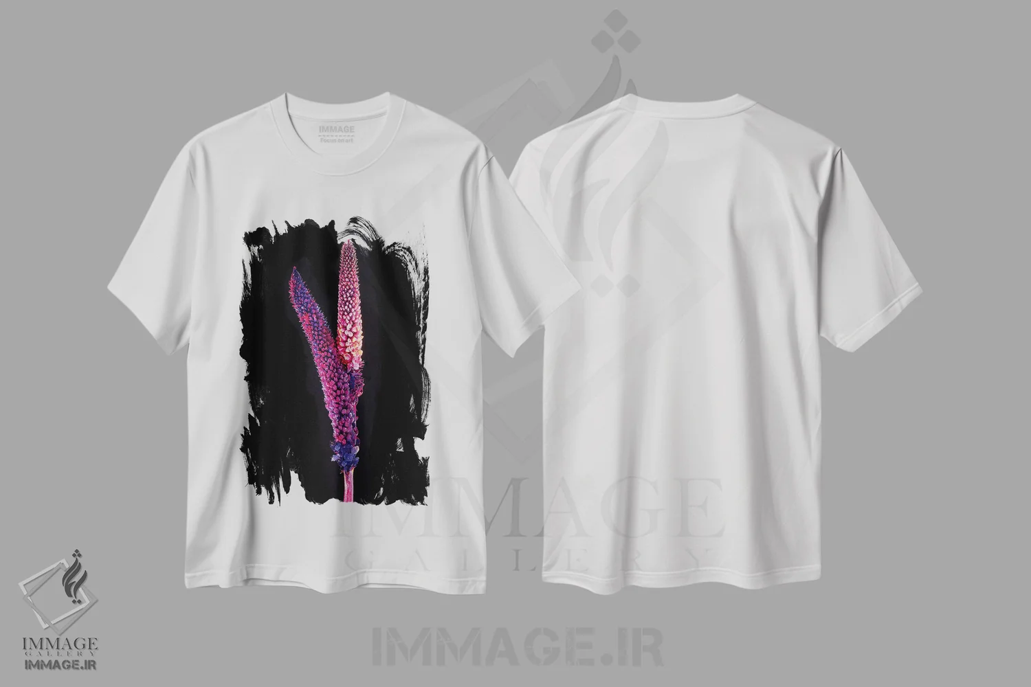 تیشرت سفید طرح دار نئون ۱، مدیوم اثر هانی مون هتل | فروشگاه ایماژ