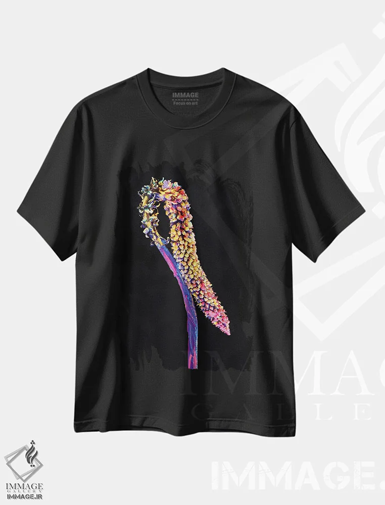 تیشرت مشکی طرح دار نئون ۳، مدیوم اثر هانی مون هتل | immage.ir