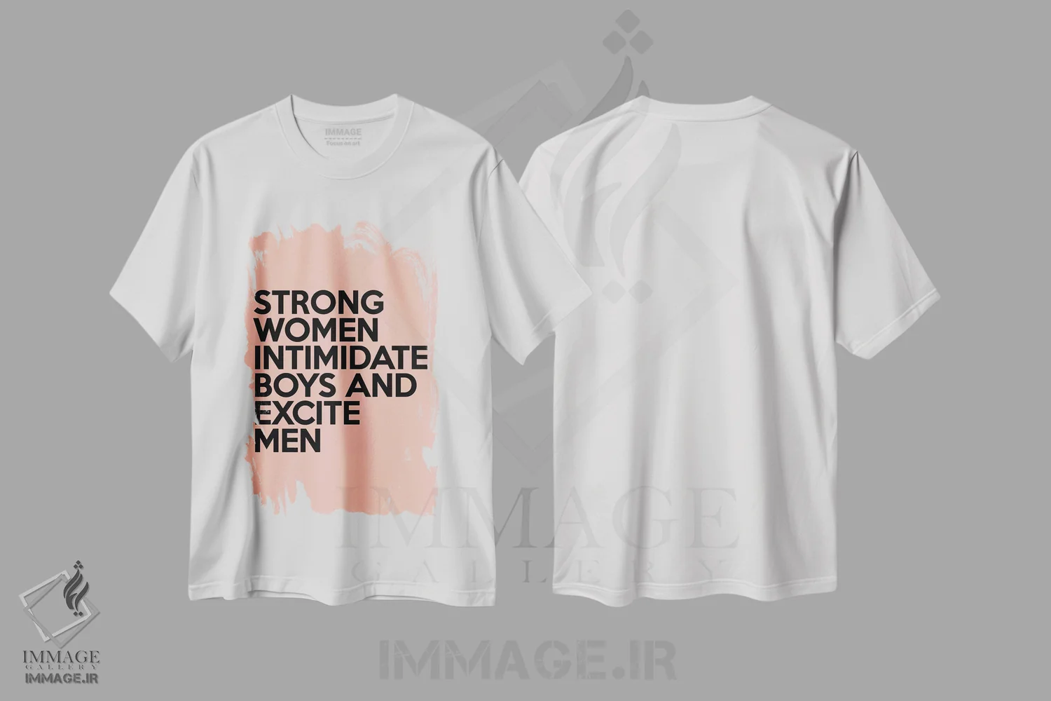 تیشرت سفید طرح دار زنان قوی، تزئینی اثر هانی مون هتل | immage.ir