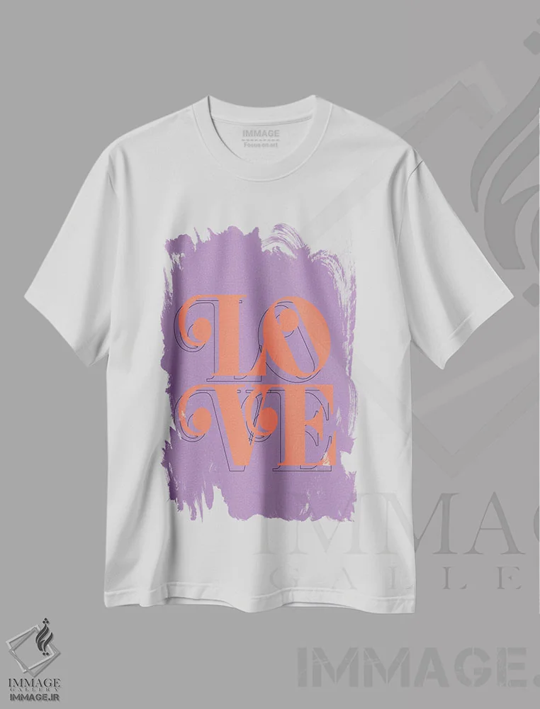 تیشرت سفید طرح دار میوه عشق، تزئینی اثر هانی مون هتل | فروشگاه ایماژ