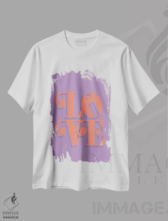 تیشرت سفید طرح دار میوه عشق، تزئینی اثر هانی مون هتل | فروشگاه ایماژ